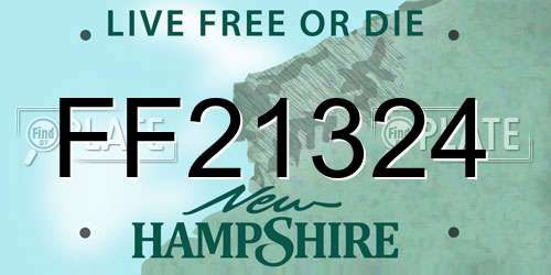 FF21324 New Hampshire License Plate