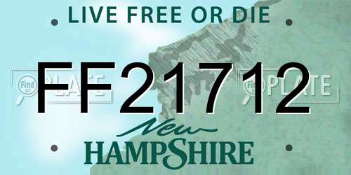 FF21712 New Hampshire License Plate