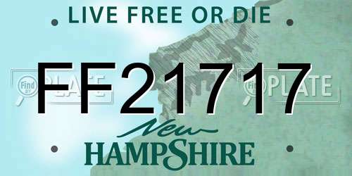 FF21717 New Hampshire License Plate