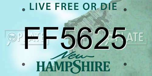 FF5625 New Hampshire License Plate
