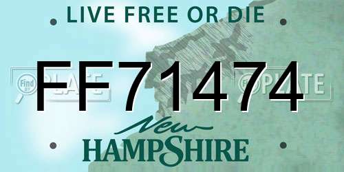 FF71474 New Hampshire License Plate