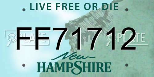 FF71712 New Hampshire License Plate