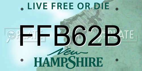 FFB62B New Hampshire License Plate
