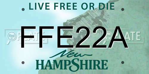 FFE22A New Hampshire License Plate