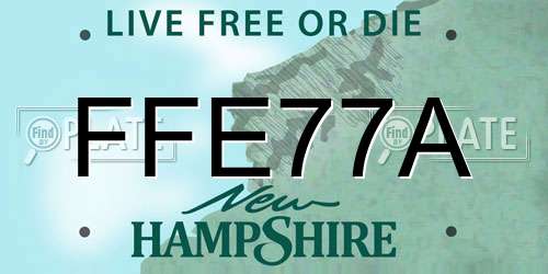 FFE77A New Hampshire License Plate