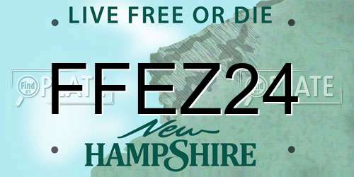 FFEZ24 New Hampshire License Plate