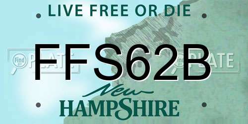 FFS62B New Hampshire License Plate