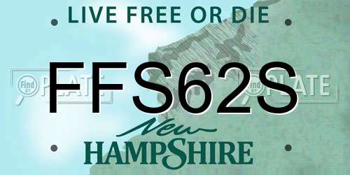 FFS62S New Hampshire License Plate
