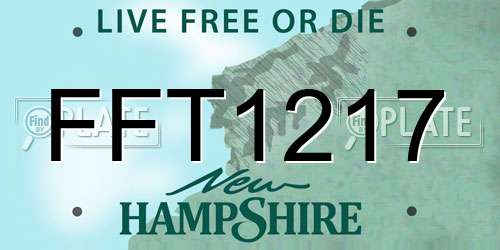 FFT1217 New Hampshire License Plate