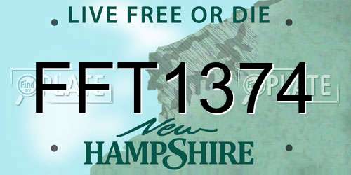 FFT1374 New Hampshire License Plate