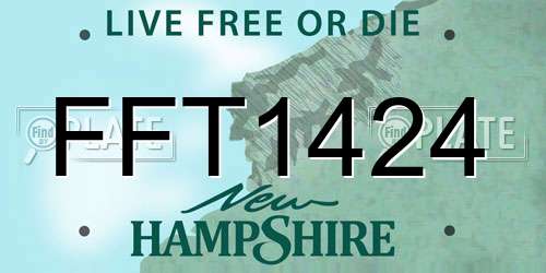 FFT1424 New Hampshire License Plate