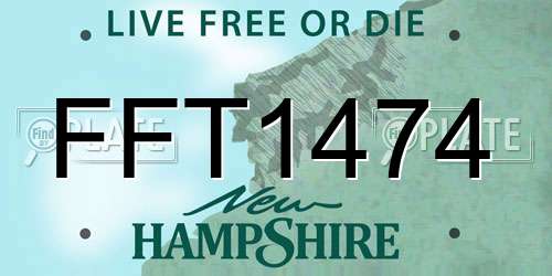 FFT1474 New Hampshire License Plate