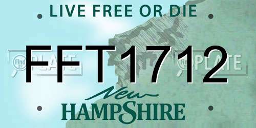 FFT1712 New Hampshire License Plate