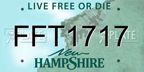 FFT1717 New Hampshire License Plate