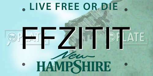 FFZITIT New Hampshire License Plate