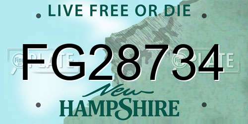 FG28734 New Hampshire License Plate