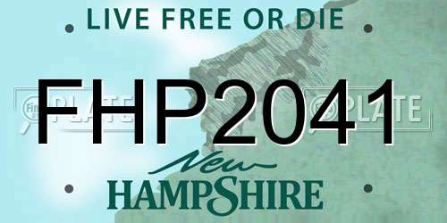 FHP2041 New Hampshire License Plate