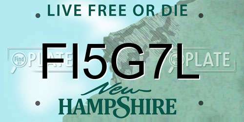 FI5G7L New Hampshire License Plate