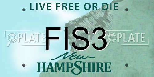 FIS3 New Hampshire License Plate
