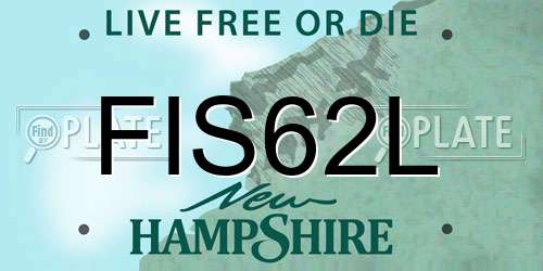 FIS62L New Hampshire License Plate