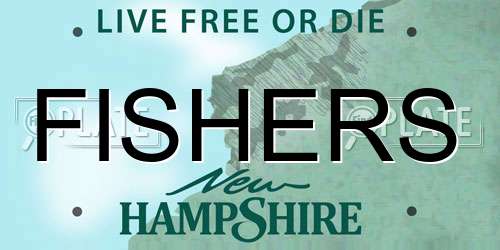 FISHERS New Hampshire License Plate
