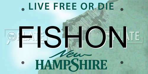 FISHON New Hampshire License Plate