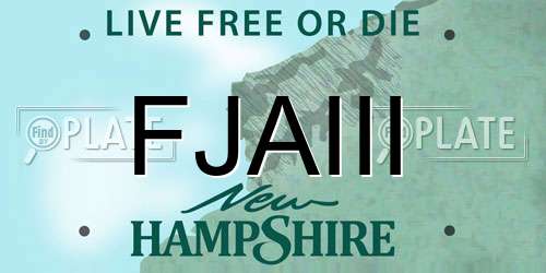 FJAIII New Hampshire License Plate