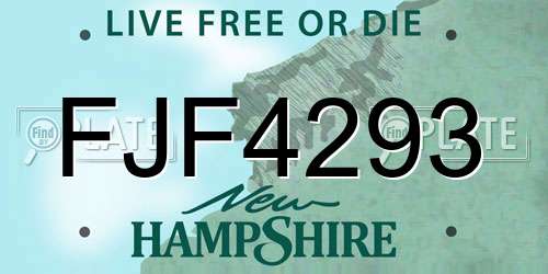 FJF4293 New Hampshire License Plate