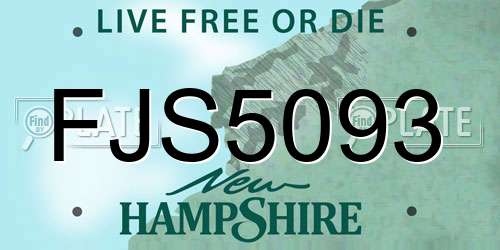 FJS5093 New Hampshire License Plate