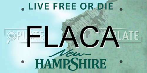 FLACA New Hampshire License Plate