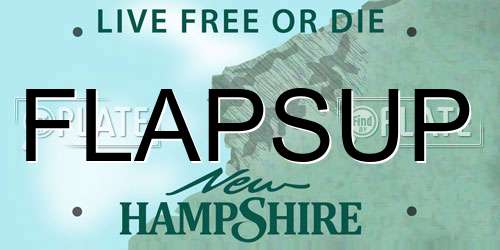 FLAPSUP New Hampshire License Plate