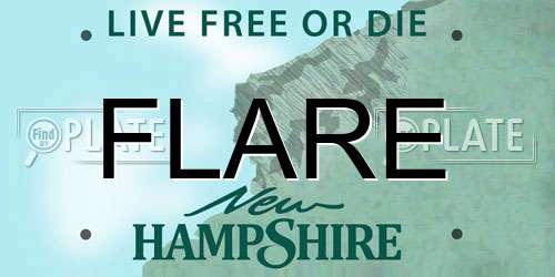 FLARE New Hampshire License Plate