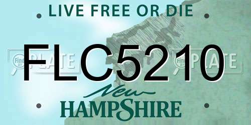 FLC5210 New Hampshire License Plate