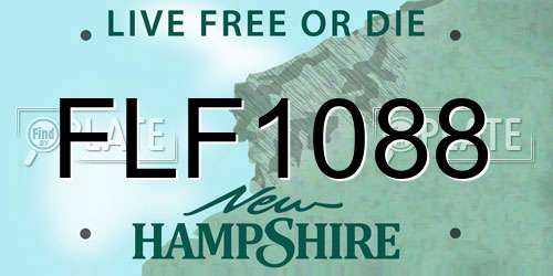 FLF1088 New Hampshire License Plate