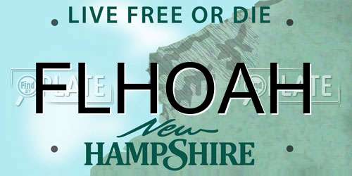 FLHOAH New Hampshire License Plate