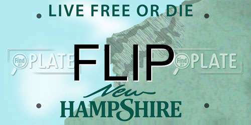 FLIP New Hampshire License Plate