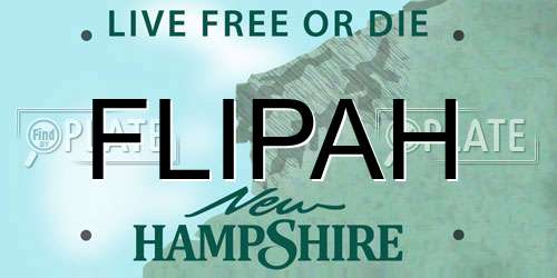 FLIPAH New Hampshire License Plate