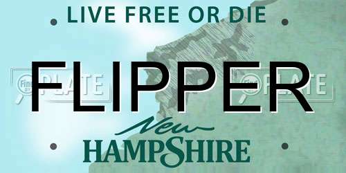 FLIPPER New Hampshire License Plate