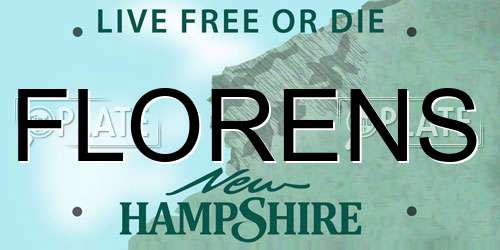 FLORENS New Hampshire License Plate