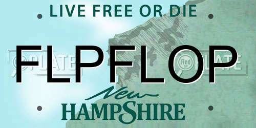 FLPFLOP New Hampshire License Plate