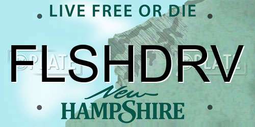FLSHDRV New Hampshire License Plate