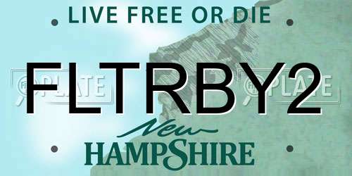 FLTRBY2 New Hampshire License Plate