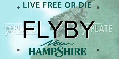 FLYBY New Hampshire License Plate