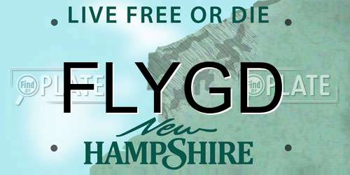 FLYGD New Hampshire License Plate