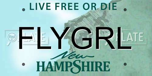 FLYGRL New Hampshire License Plate