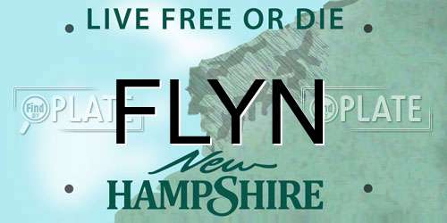 FLYN New Hampshire License Plate