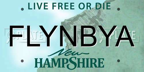 FLYNBYA New Hampshire License Plate