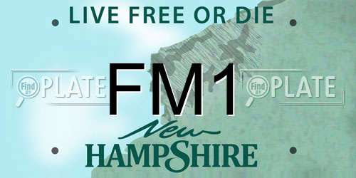 FM1 New Hampshire License Plate