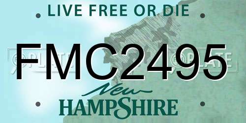FMC2495 New Hampshire License Plate