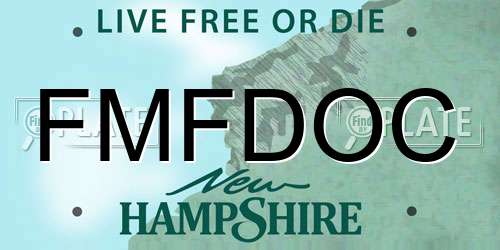 FMFDOC New Hampshire License Plate